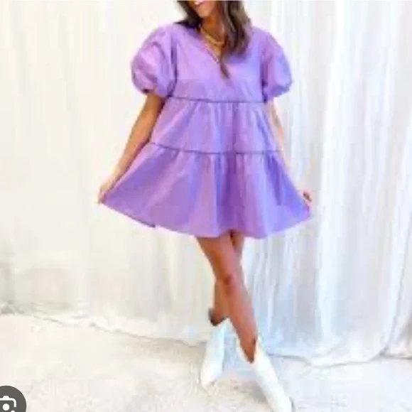 Queen of Sparkles Lavender Beautiful Tiger back dress XS - Picture 4 of 11